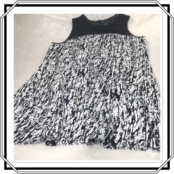 Lane Bryant Black and White Illusion Dress - Picture 3 of 8